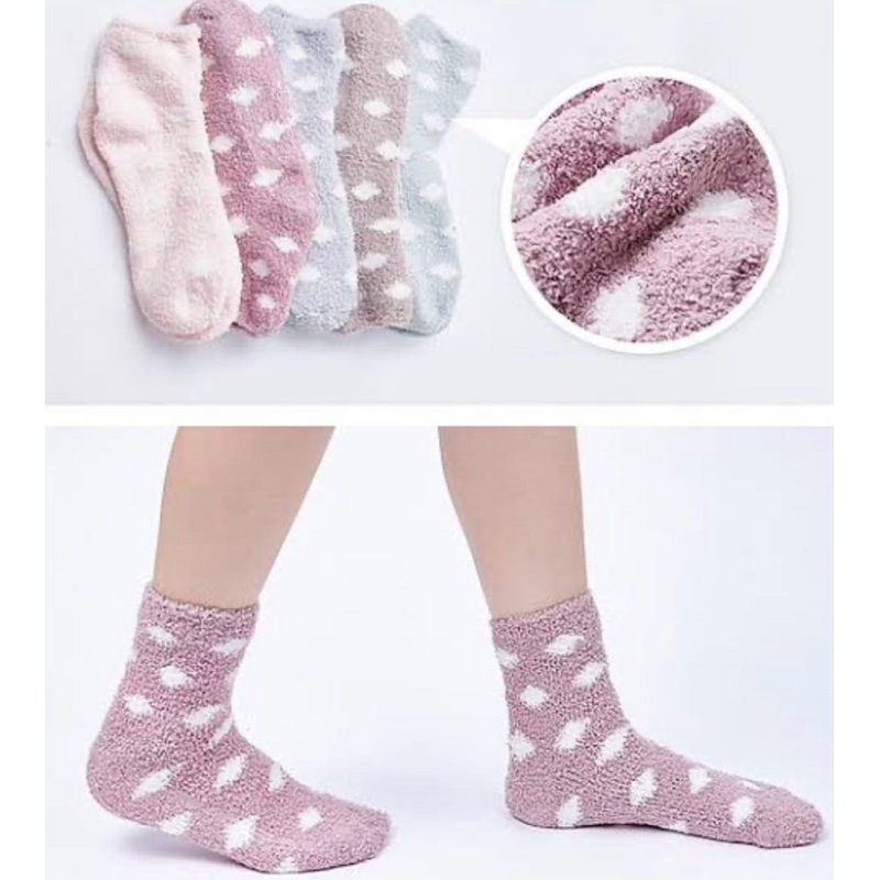 Kit Três Pares Meias com silicone antiderrapante Felpuda Cano Curto Inverno Conforto jf88