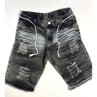 Bermuda Jeans Shorts Masculino Rasgado Top Barato
