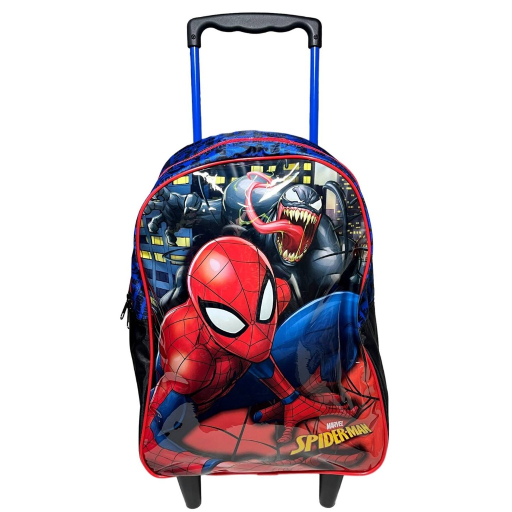 Mochila Escolar Infantil G Rodinhas Herói Spider Man Homem Aranha - Marvel - Xeryus