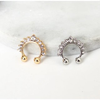 Piercing Nariz Falso Argola Zircônia Cravejado Com Pedras em Oferta na Shopee