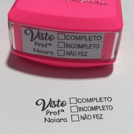 CARIMBO VISTO - ESCOLAR  VISTO COMPLETO INCOMPLETO em Oferta na Shopee