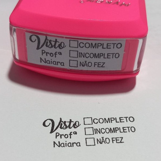 CARIMBO VISTO - ESCOLAR  VISTO COMPLETO INCOMPLETO em Oferta na Shopee