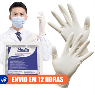 Luva Cirúrgica Estéril Látex 50 Pares Com Pó Anvisa Medix