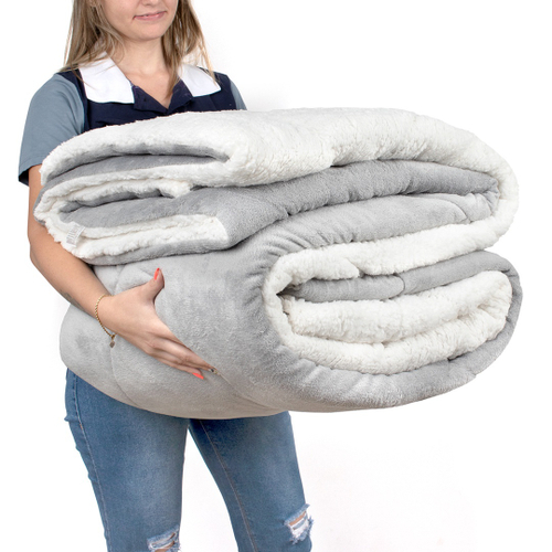Cobertor Grosso Coberdrom Frio Intenso FOFÃO E SUPER GROSSO Dupla Face Com Sherpa Macio La...
