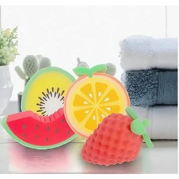 Esponja de banho frutas (unidade) Momment