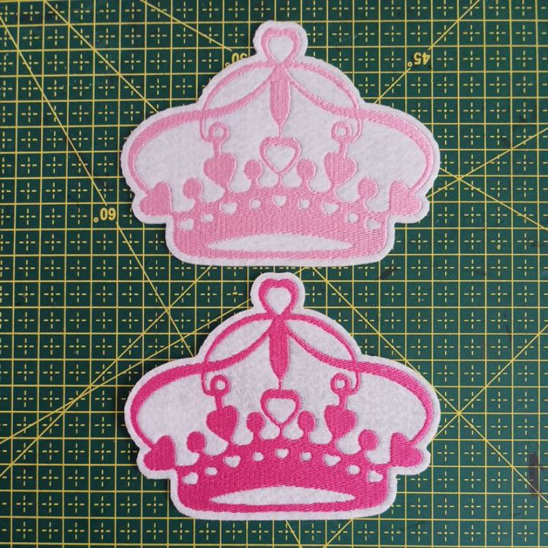 Patch bordado termocolante Coroa  Princesa grande