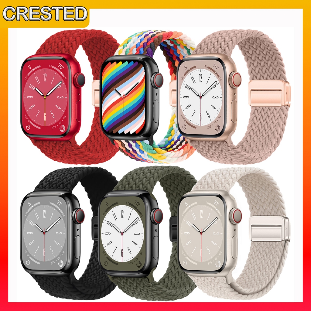 Pulseira Elástica Trançada para Apple Watch Ultra Serie 10 9 8 7 SE 6 5 4 3 2 1 49mm 45mm 44mm 42mm 41mm 40mm 46mm