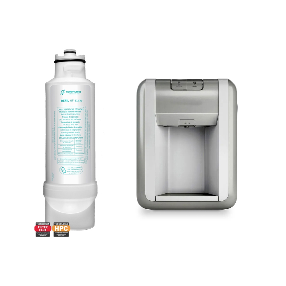 Refil Hidrofiltros Compatível Purificador Electrolux Pa10n Pa20g Pa25g Pa30g Pa40g