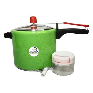 Panela de Pressão Alegrete Verde 4,5 Litros + Mini Processador 170 Ml (Panelas de Pressao, Panela de Pressão, Panela Pressao, Processador)