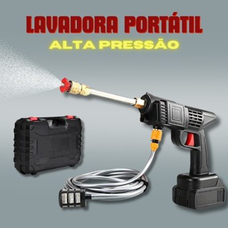 Maleta Kit Completo Lavadora Pistola de Alta Pressão Portátil & Recarregável / Lava Jato Multifuncional - UTILAR