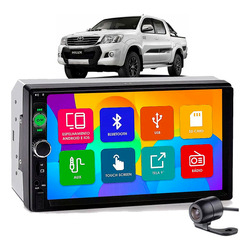 Kit Central Multimídia MP5 Toyota Hilux e SW4 2005 a 2011 + Moldura Painel + Câmera de Ré