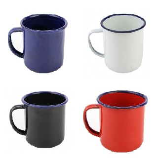 Caneca Xicara Esmaltada Retro Grande de 680ml
