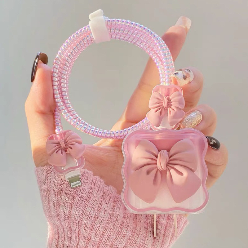 Kit Protetor de Cabo e Fonte Completo para Carregador 4 peças acompanha o de fio Completo proteção do seu carregador em Oferta na Shopee