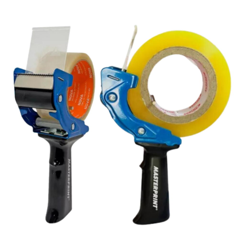 Suporte de Fita Adesiva Lacradora Durex Larga MasterPrint Azul em Oferta na Shopee