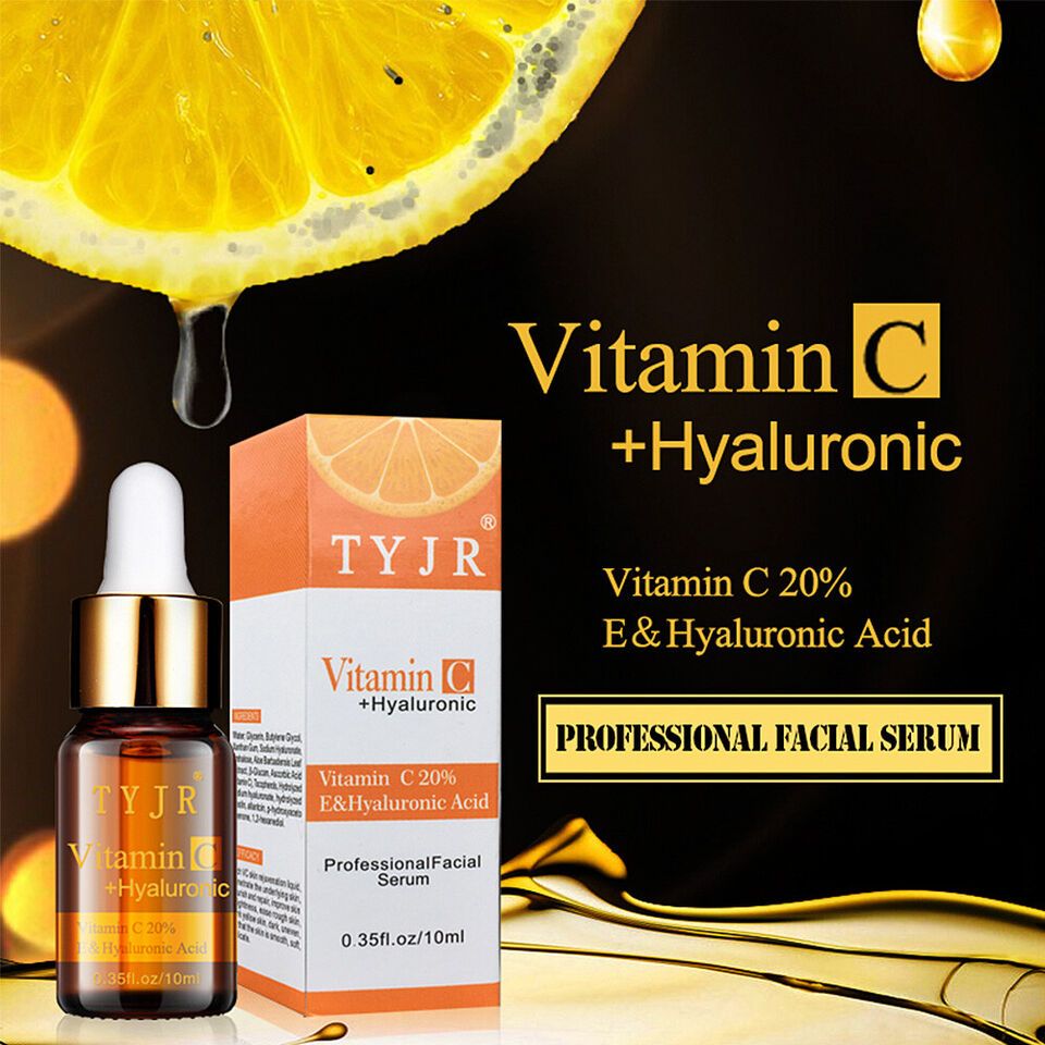 TYJR  Soro De Vitamina C Facial Pontos Escuros Ácido Hidratante Anti-Rugas Essência 10ml