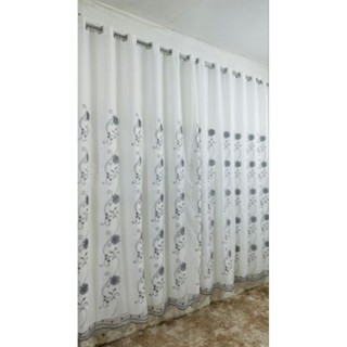 Cortina Bordada Com Forro de Microfibra Sala Ou Quarto 4,00 × 2,60
