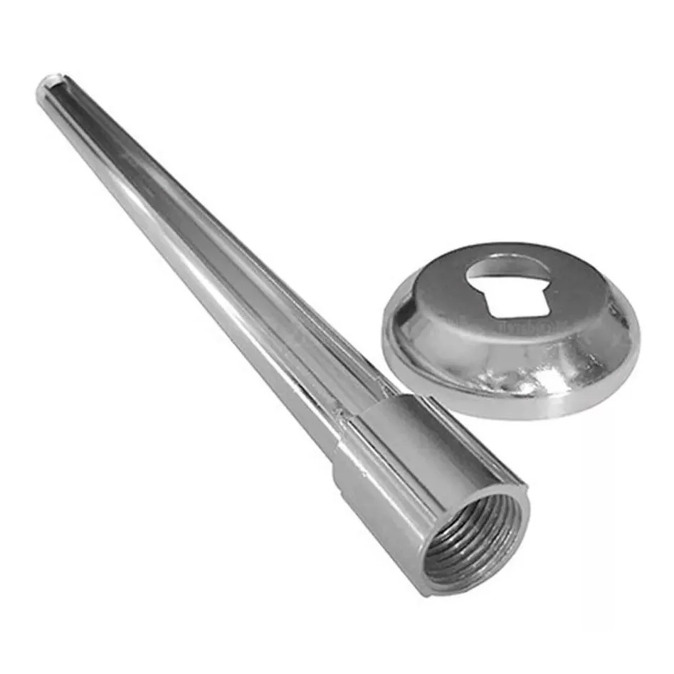 Cano Haste De Chuveiro Alumínio 1/2 Braço Agua Cano 30cm Ou 40cm Acabamento Cromado em Oferta na Shopee