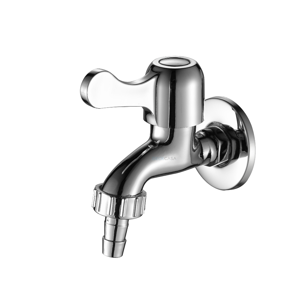 Torneira Tanque Lavanderia Quintal Para Mangueira Curta Cromada inox metal