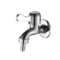 Torneira Tanque Lavanderia Quintal Para Mangueira Curta Cromada inox metal