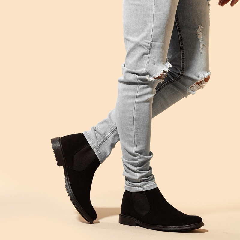 Bota Masculina Country Botina Chelsea Masculina Em Couro Resistente