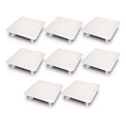 Kit 08 Arandela 6 Polegadas Som Quadrada Teto Gesso Ambiente Tela de Plástico