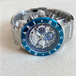 Relógio Masculino Prata Azul Qualidade Luxo Lançamento Top 2023