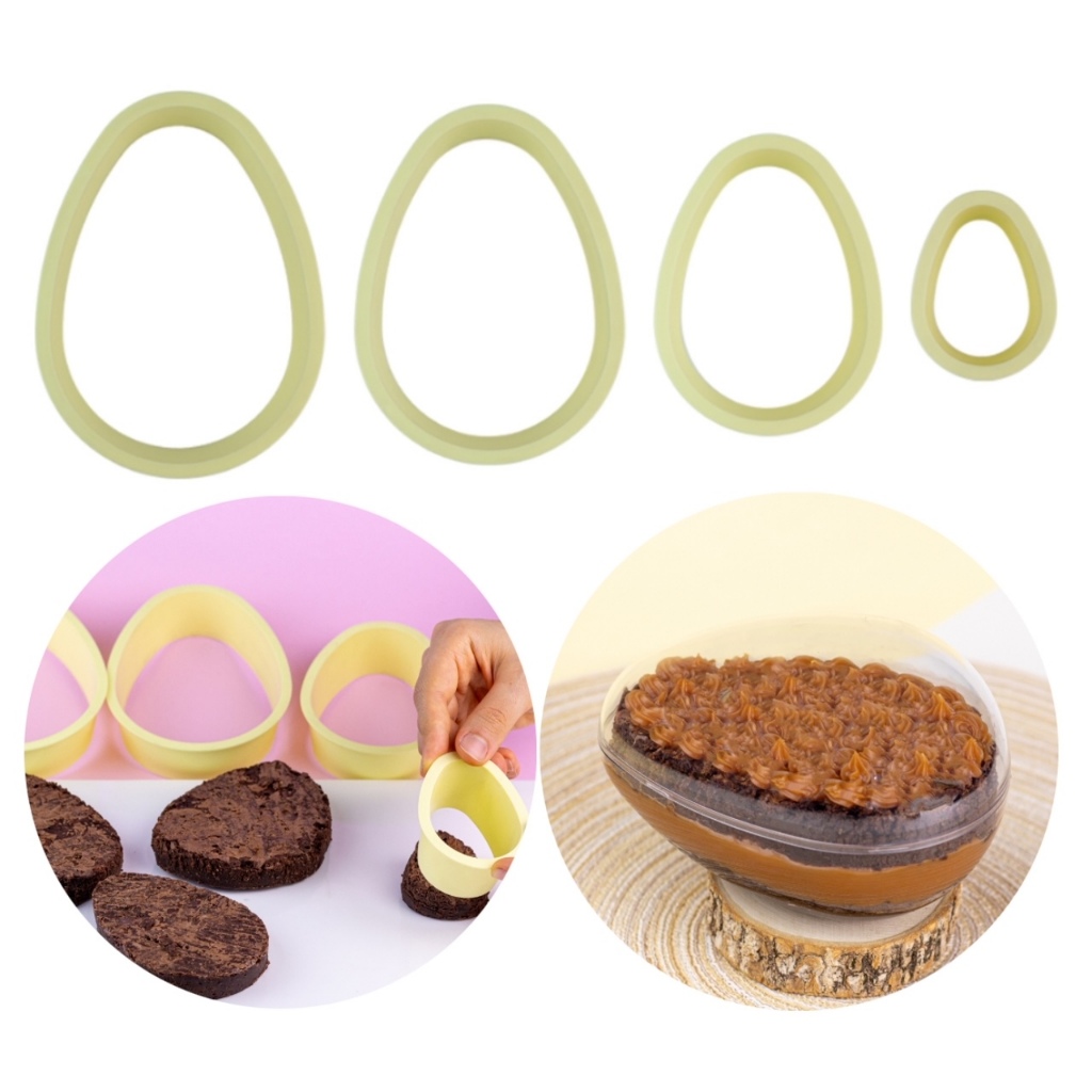 Kit Cortador De Brownie Formato Ovo 4 Tamanhos Pascoa Bluestar em Oferta na Shopee
