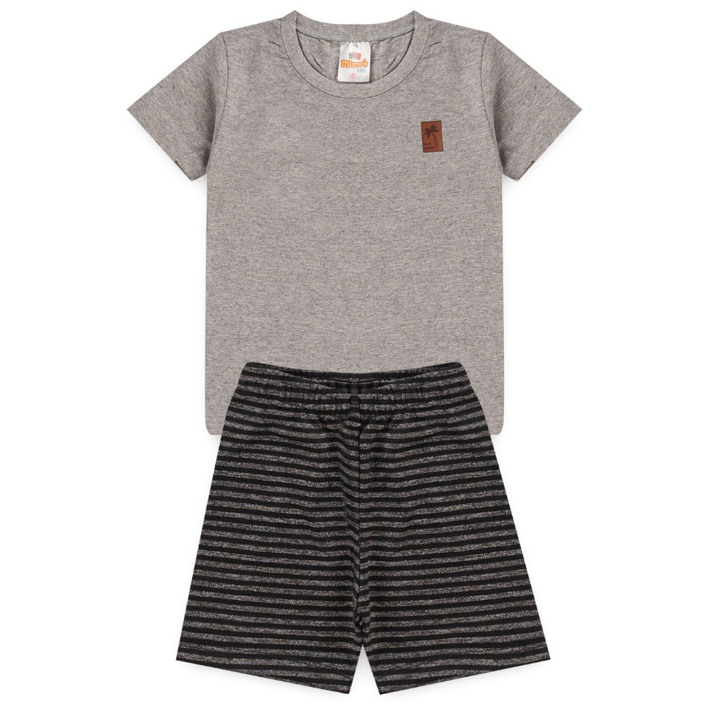 Conjunto Infantil Masculino Floral Tropical Tam 1 ao 14 anos