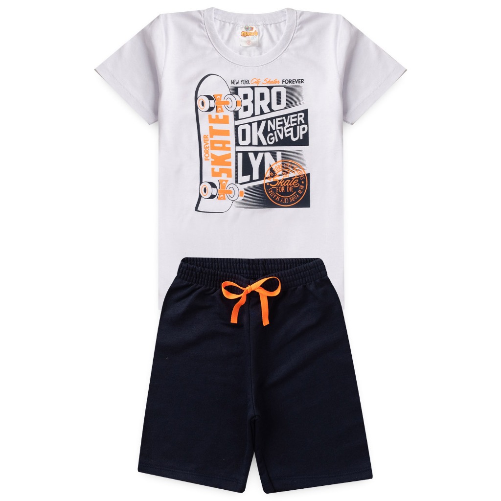 Conjunto Infantil Masculino Silk coqueiro Tam 1 ao 14 ano