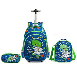 Kit Escolar Mochila De Rodinhas Menino Menina Reforçada Lancheira Termica