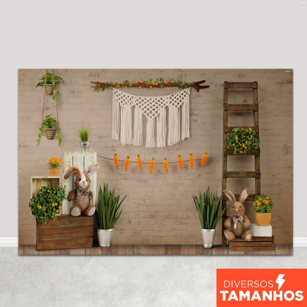 Fundo Para Foto Páscoa Boho Em Tecido PCA-268 em Oferta na Shopee