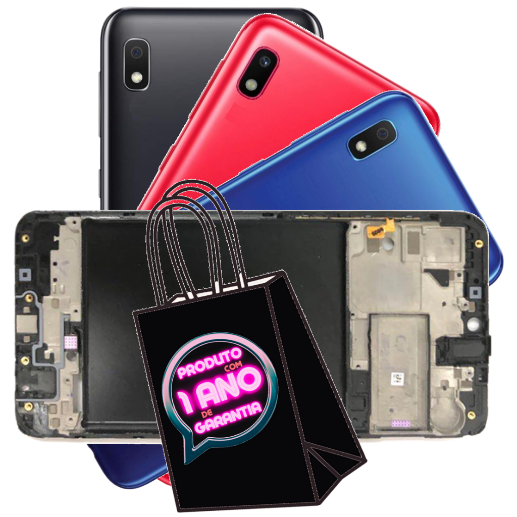 Tampa Traseira Compatível Com Galaxy A10 A105m Carcaça Fundo + Com Aro Chassis!