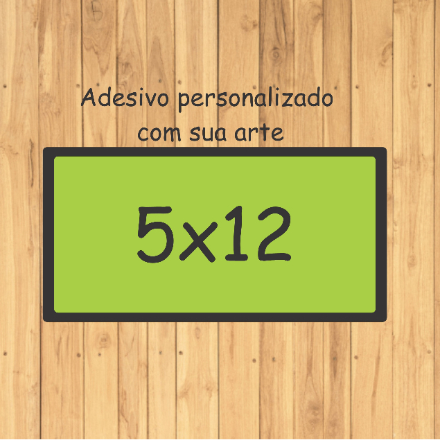 Adesivos retangular personalizados com sua arte - 5x12 cm