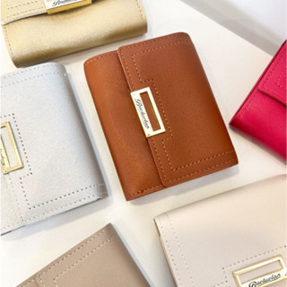 Carteira Feminina Pequena Bolsa Porta Cartões e Moedas Slim em Couro Sintético Premium com Zíper Elegante M05