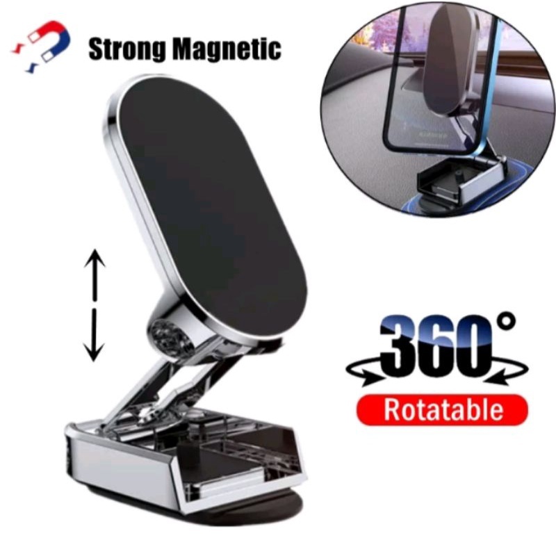 Suporte Magnético Forte Para Telefone De Carro Giratório Smartphone De Celular Dobrável Alta Qualidade