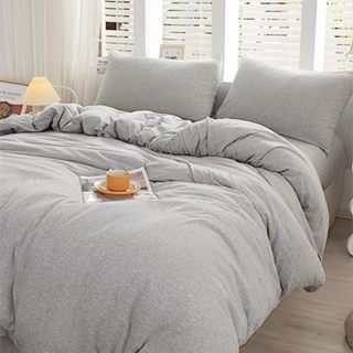 Capa Edredom Duvet Casal Padrao + Fronhas Lisa com Ziper 400 Fios Confort Promoção em Oferta na Shopee