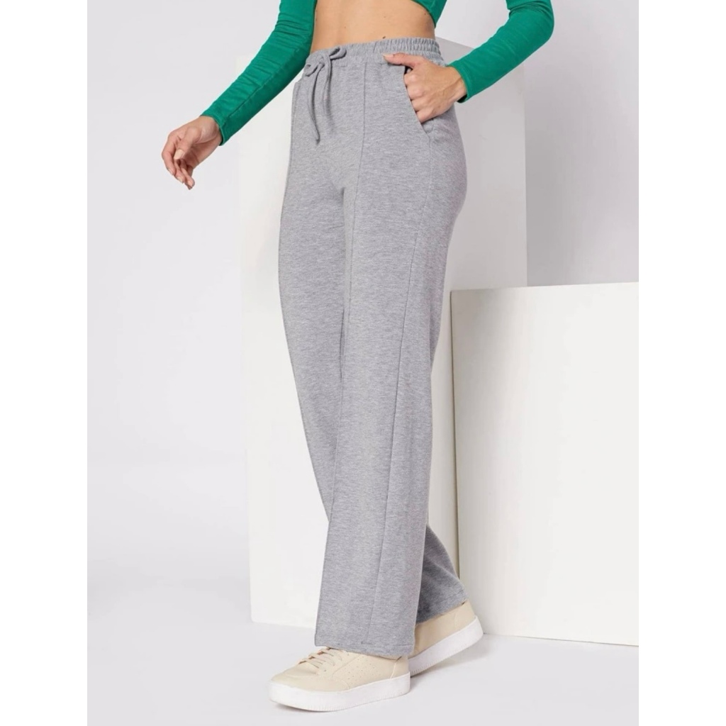 CALÇA MOLETINHO PANTALONA COM BOLSO AMPLO CONFORTÁVEL