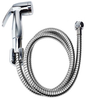 Ducha Higiênica Mangueira Flexível 1,20 Mt Com Gatilho Metal Cromado Sem Registro
