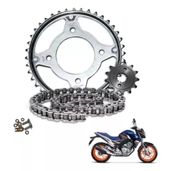 Kit Relação Transmissão Motos Cb250F Twister 2016 Com Retentor e Sem Retentor