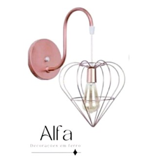 kit 2 Luminária Arandela Coração