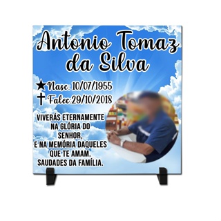 Azulejo Personalizado Lápide Túmulo Memorial Cemitério Jazigo Homenagem Decoração em Oferta na Shopee