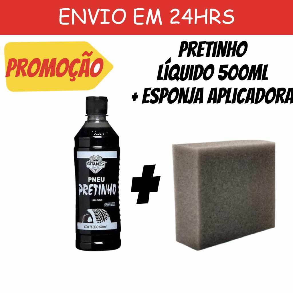 Pretinho Limpa Pneu automotivo Gitanes 500ml + esponja aplicadora em Oferta na Shopee