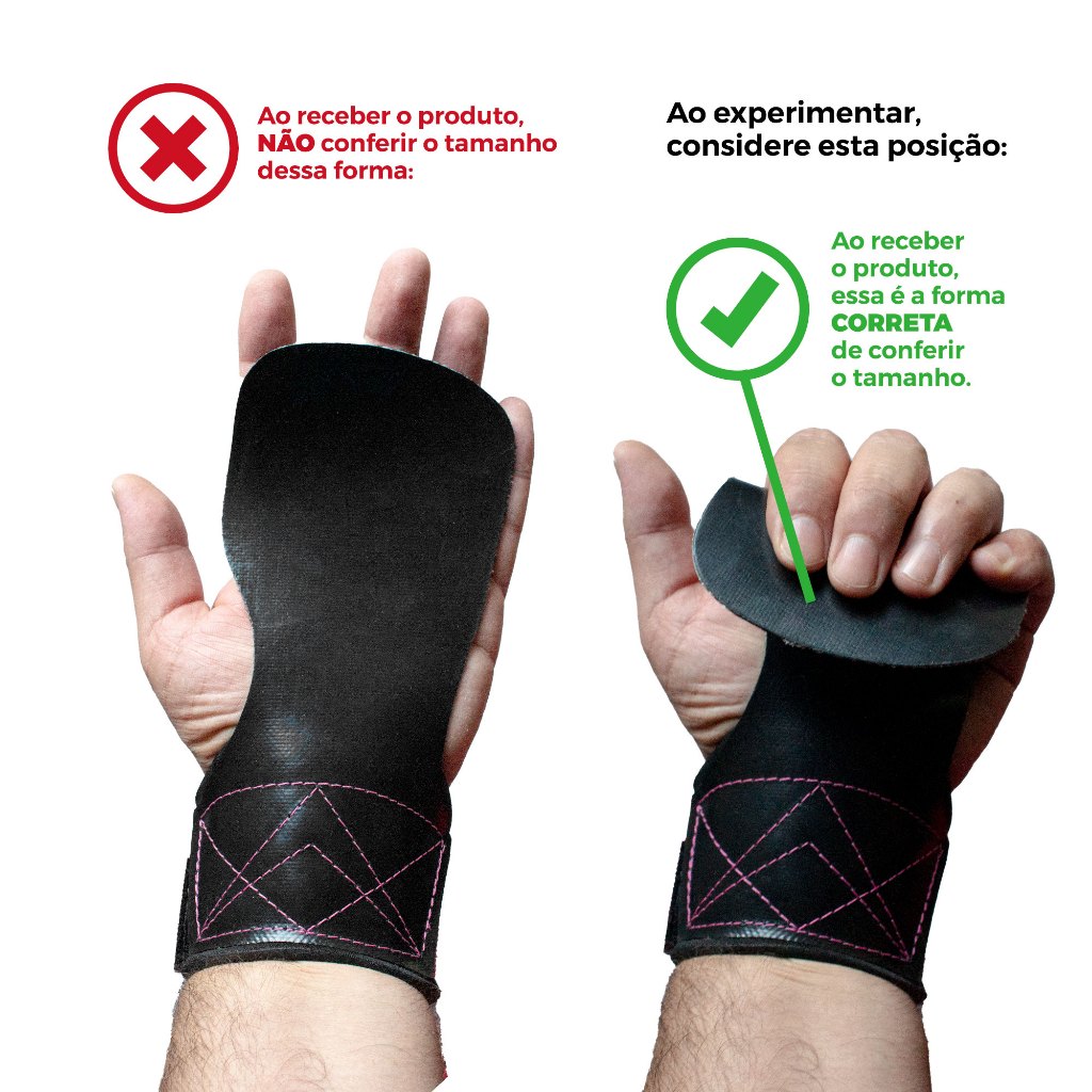 Detalhes do Kit Hand Grip Crossfit Profissional, Luva De proteção Palmar + Linda Munqueira de Brinde