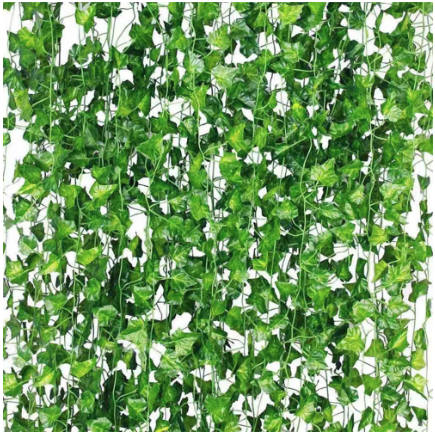 24 Metros Hera Verde Planta Artificial Trepadeira Ramas Folhagem Pendente