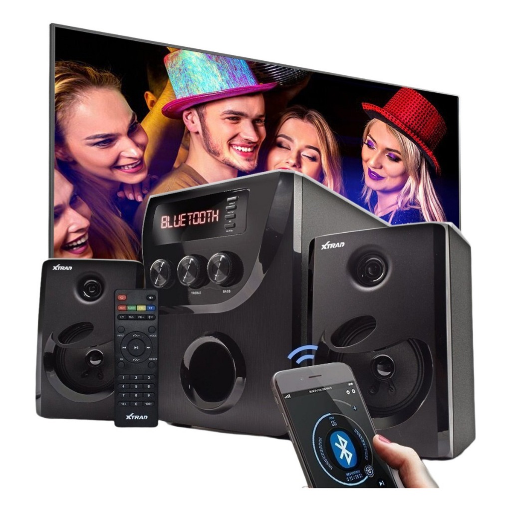 Caixa De Som Subwoofer Soundbar Portátil Para Tv Smart Computador Notebook Pc Gamer Celular Usb P2
