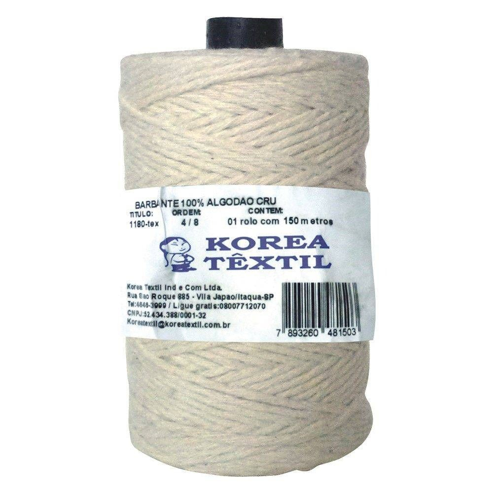 Barbante Algodão 85% Algodão 1 Rolo 100/150/200 GRAMAS - Korea Textil em Oferta na Shopee