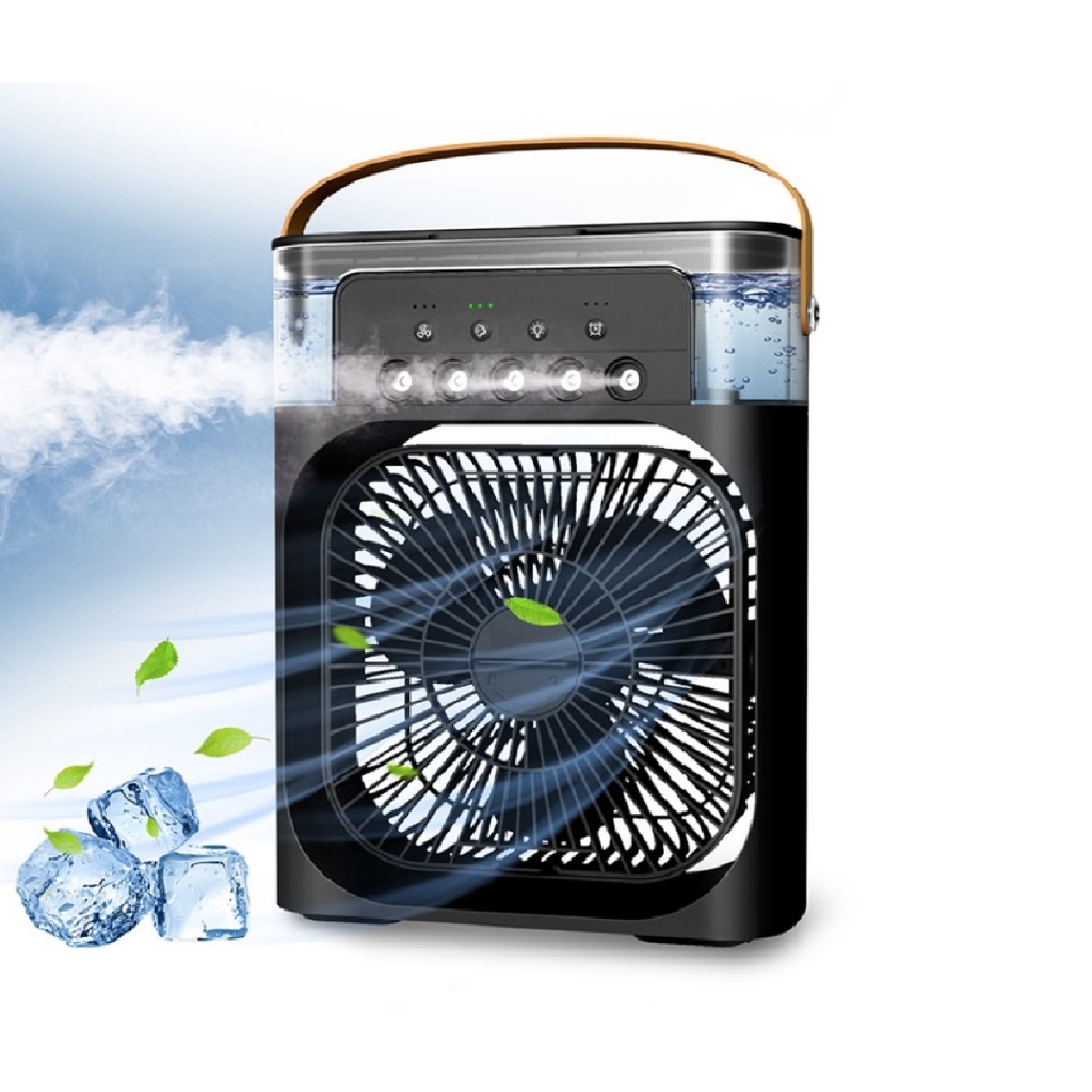 Air Cooler Umidificador Ventilador de Mesa 3 Velocidades Led Portátil Filtro Perfumante