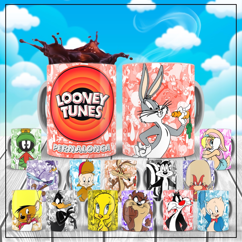 Caneca Ceramica/Polimero - Looney Tunes - 325ml - Envio rápido