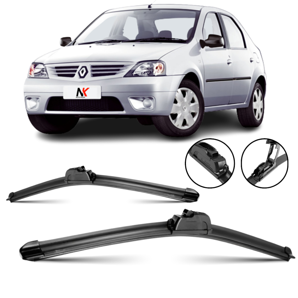Par Palheta Limpador Parabrisa 20" Logan 2007 2008 á 2012 em Oferta na Shopee