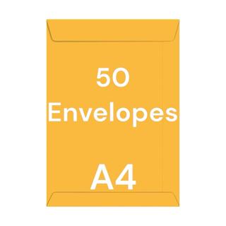 Kit 50 Envelopes A4 Kraft Ouro 22,9x32,4 50 Unidade 80g 32ko em Oferta na Shopee